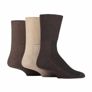 Paquete de 3 calcetines diabéticos de bambú extra anchos para piernas hinchadas