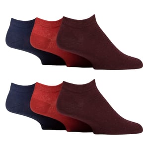Paquete de 6 calcetines de entrenamiento para hombres diabéticos | Calcetines de tobillo ancho con acolchado en el pie