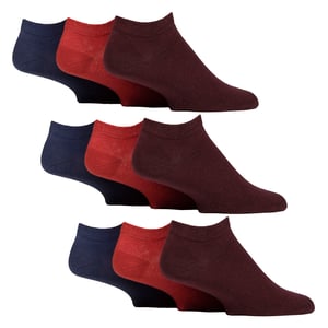 Paquete de 9 calcetines para hombres diabéticos | Calcetines de tobillo extra anchos sin elastano