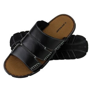 Zapatillas de cuero deslizables para hombres, verano en la playa