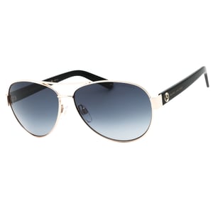 Gafas De Sol Marc Jacobs Negras Con Detalles Dorados Y Lentes Degradadas En Gris