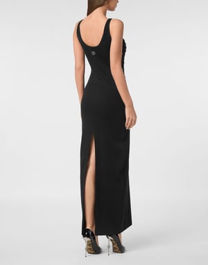 Jersey Rib Long Dress Stones