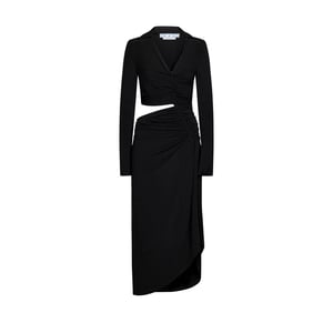 Vestido midi con aberturas OFF-WHITE