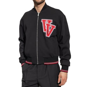 Chaqueta bomber con parche de Versace
