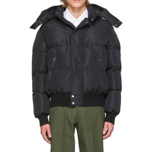 Chaqueta bomber acolchada de mezcla de lana de Alexander Mcqueen