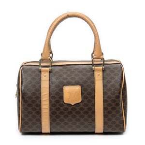 Celine Mini Boston  en Marrón Lona recubierta