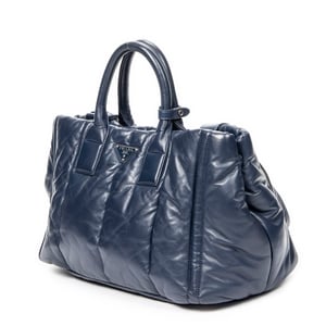 Prada Large Bomber Tote  en Azul marino Piel de becerro