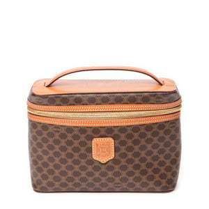 Celine Vintage Vanity Case  en Marrón Lona recubierta