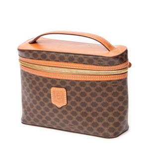 Celine Vintage Vanity Case  en Marrón Lona recubierta