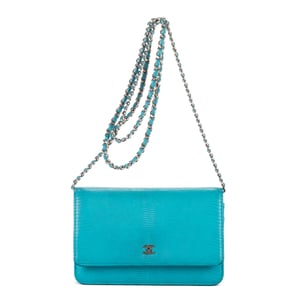 Chanel Timeless Wallet on Chain  en Azul Piel de becerro
