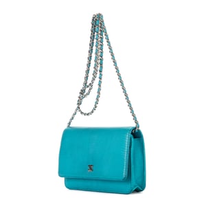Chanel Timeless Wallet on Chain  en Azul Piel de becerro
