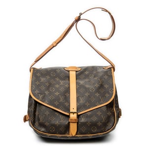 Louis Vuitton Saumur GM en Marrón Lona recubierta