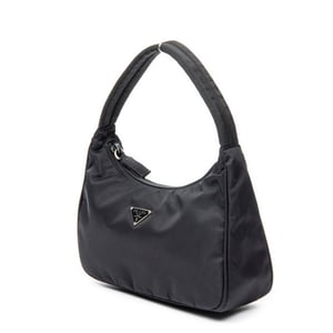 Prada Vintage Mini Zip Hobo  en Negro Lienzo