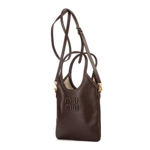 Miu Miu Ivy Tote Mini en Marrón oscuro Piel de becerro