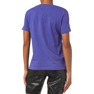 Camiseta Morada Con Doble Signo De Interrogación De Moschino