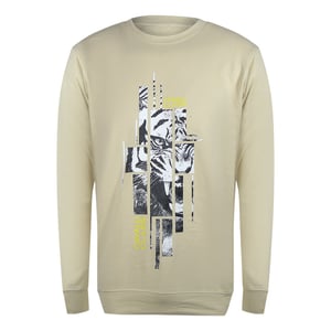 Sudadera Beige Con El Logotipo Del Tigre Astillado De Cavalli Class