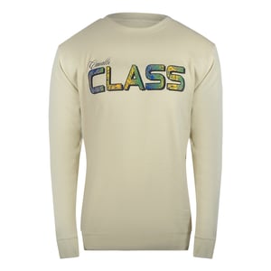 Sudadera Beige Con Logotipo Floral Vibrante De Cavalli Class