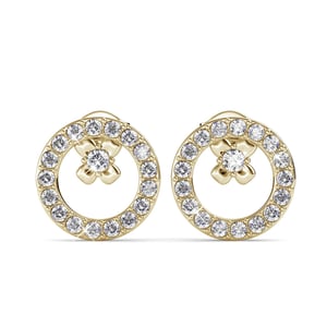 Pendientes Eliza - Oro y Cristal