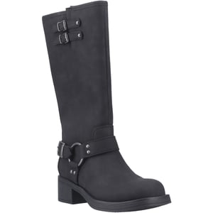 Botas de caña alta negras con tacón para mujer de imitación cuero Rocket Dog Nash