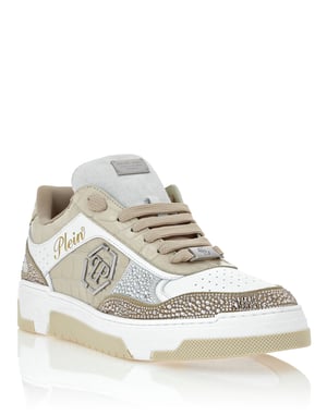 Low Top Sneakers Mix Strass Cocco