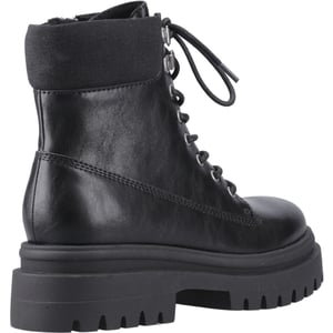 Botas de media caña negras de mujer con tacón de imitación de cuero Rocket Dog Danie