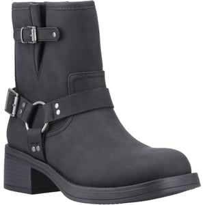 Botines de tacón negros de mujer de cuero sintético Rocket Dog Nino