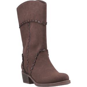 Botas de media caña con tacón en falso cuero para mujer de Rocket Dog en marrón oscuro