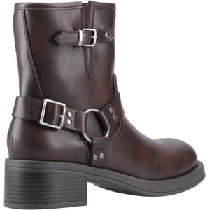 Botines de tacón para mujer de imitación de piel marrones Rocket Dog Nino