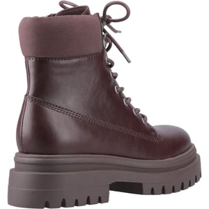 Botas de Media Pantorrilla con Tacón para Mujer en Cuero Sintético Marrón Oscuro Rocket Dog Danie