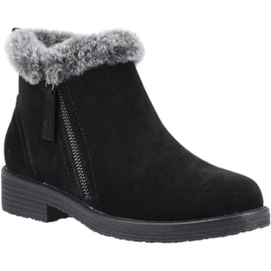 Botas de tobillo de invierno negras de ante para mujer Hush Puppies Marnie