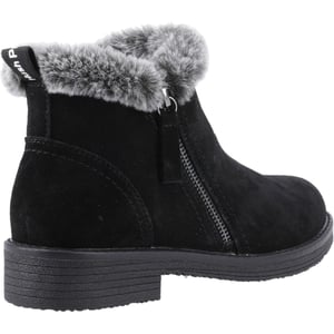 Botas de tobillo de invierno negras de ante para mujer Hush Puppies Marnie