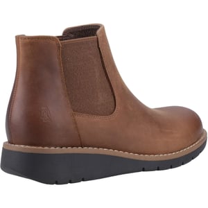 Botas Chelsea Planas de Cuero para Mujer Hush Puppies Leonie en Marrón