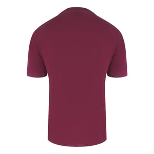 Camiseta Burdeos Con Diseño De Ribete Activo De Aquascutum