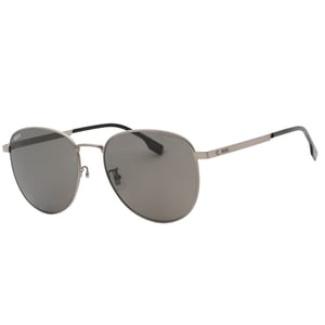 Gafas De Sol Hugo Boss Pz Grises Con Lentes Mate De Rutenio Oscuro Para Hombre