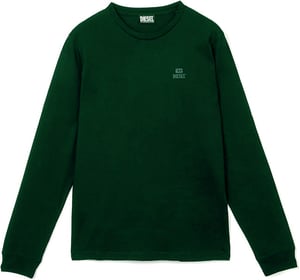 Camiseta Verde De Manga Larga Con Logo Monótono Pequeño De Diesel