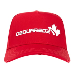 Gorra Roja Familiar Con El Logotipo Blanco De Dsquared2