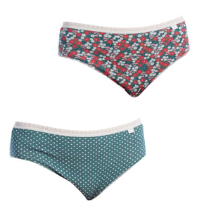 Pack 2 Braguitas Brislip Coquettes Algodón 1032361 para Mujer