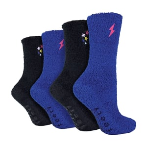 Paquete de 4 calcetas térmicas de lana para mujeres, calcetines de descanso para una comodidad máxima
