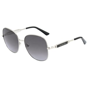 Gafas de sol Guess con marco de metal níquel estaño brillante y lentes ahumadas degradadas