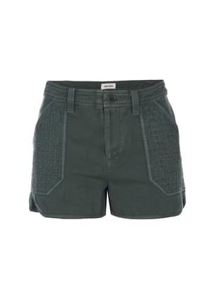 Pantalones cortos de sarga de algodón SEI en caqui de Zadig Voltaire