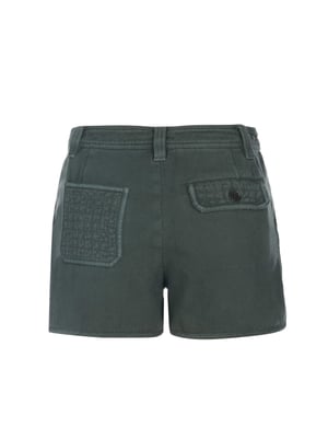 Pantalones cortos de sarga de algodón SEI en caqui de Zadig Voltaire