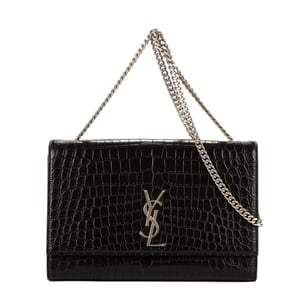 Yves Saint Laurent Kate Large en Negro Piel de becerro