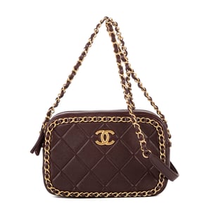 Chanel Camera Small en Borgoña Piel de becerro
