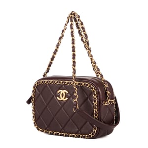Chanel Camera Small en Borgoña Piel de becerro