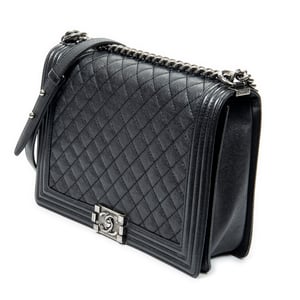 Chanel Large Boy  en Negro Piel de becerro
