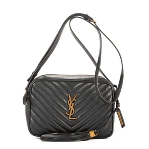 Yves Saint Laurent Lou Camera  en Gris oscuro Piel de becerro