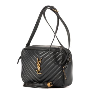 Yves Saint Laurent Lou Camera  en Gris oscuro Piel de becerro