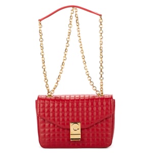Celine C bag  en Rojo Piel de becerro