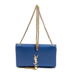 Yves Saint Laurent Medium Kate Wallet on Chain  en Azul Real Piel de becerro