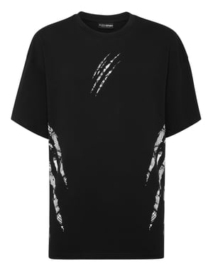 Cotton Round Neck T-Shirt Body Lines